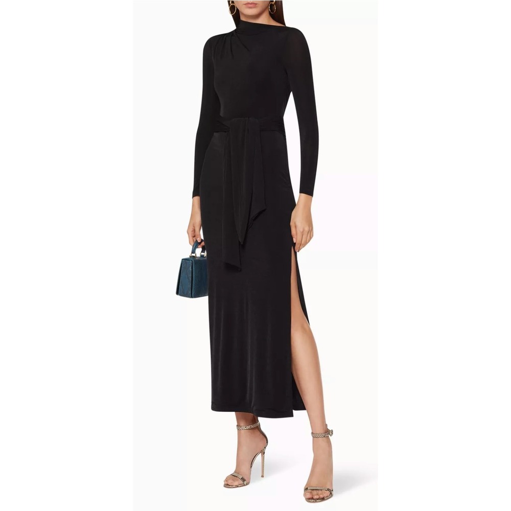 Free People x Significant Other Sabine Dress Size 4 Black‎ Jersey Mockneck